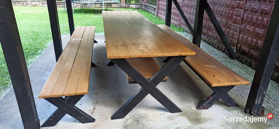 Stół i ławki do altany Meble ogrodowe Kraków sprzedam