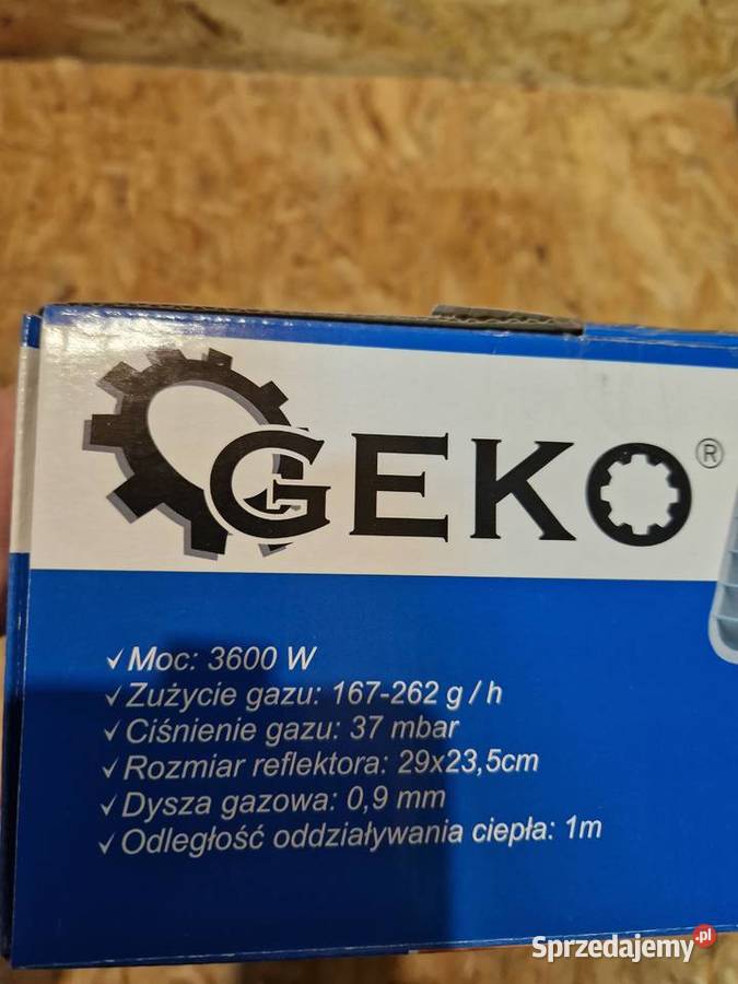Promiennik gazowy słoneczko GEKO na butlę gazową Promienniki
