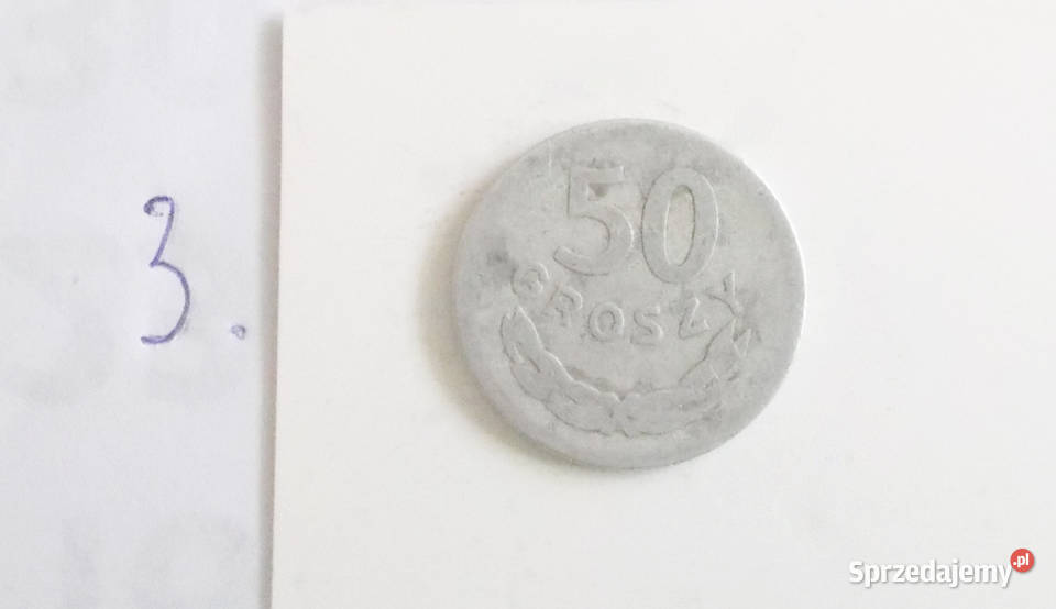 prl obiegowe monety 1949 50 groszy z 1949 roku Pozostałe Bydgoszcz