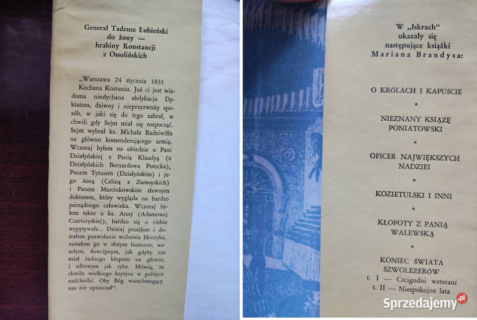 Koniec świata szwoleżerów Marian Brandys Kielce