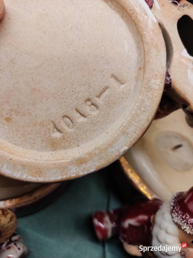 Świeczniki ceramiczne ze Świętym Mikołajem Boże Narodzenie Głuchołazy