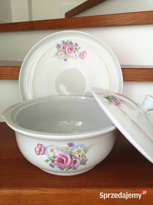 Serwis obiadowy porcelanowy Na łące biały Otrębusy sprzedam