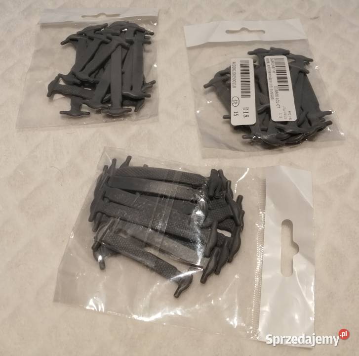 Sznurówki silikonowe bez wiązania szare 16 Czeladź