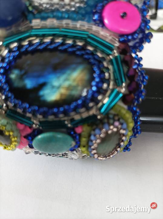 Duuza bransoleta larimaru kamienie beading