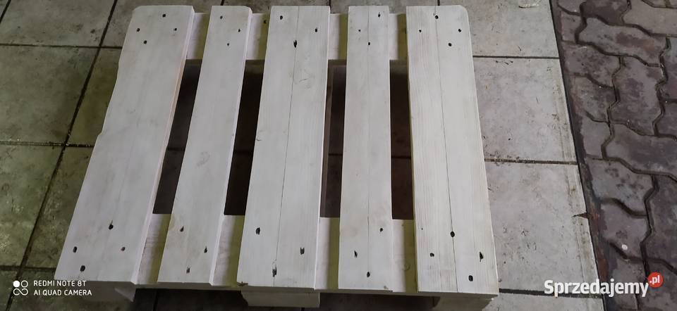 stolik stół z palety euro na kółkach biały wielkopolskie Poznań