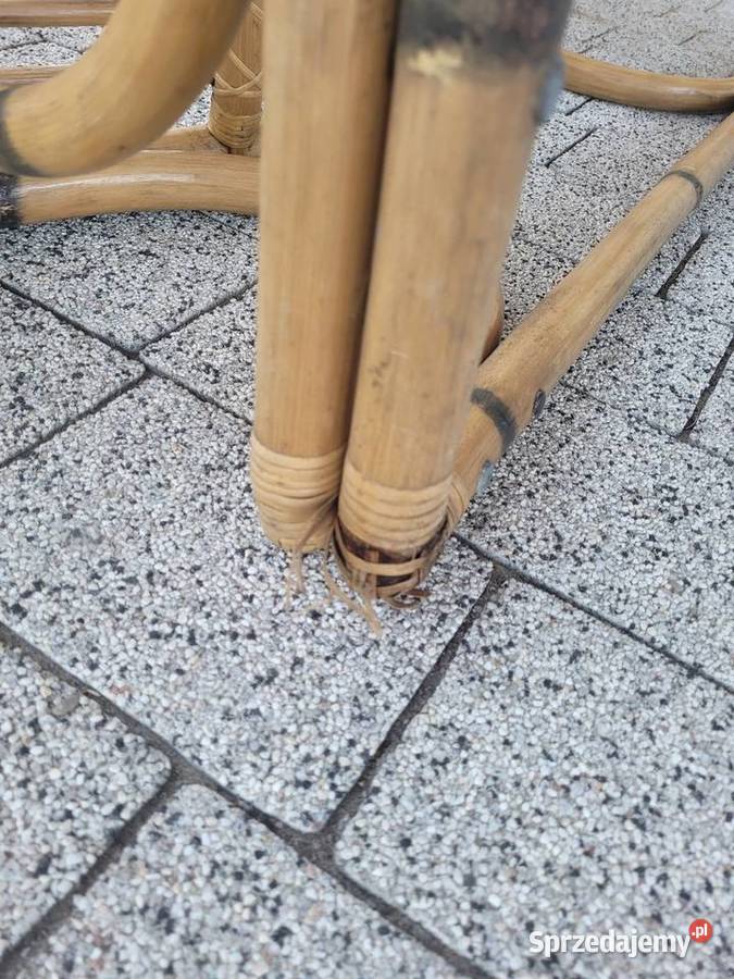 Leżak fotel leżanka rattanowa beżowy Osielsko