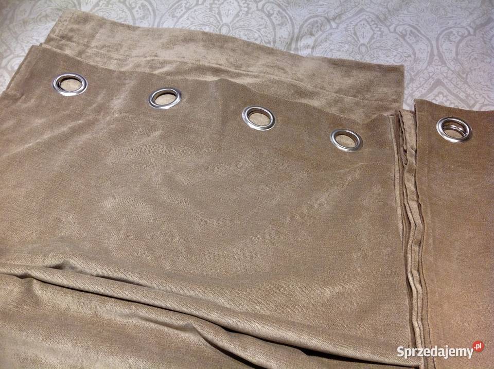 Piękne Zasłony Grube 2 j Nowe beżowy Nowa Sól