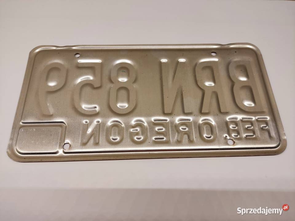 Tablica rejestracyjna USA Oregon opolskie Głuchołazy sprzedam
