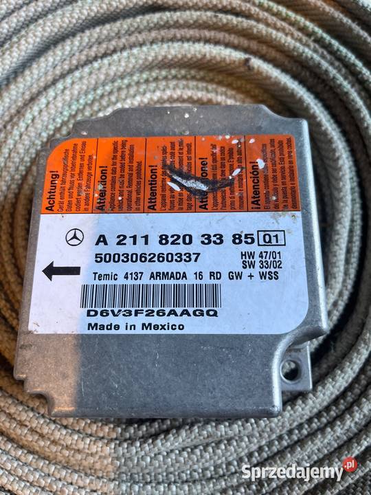 Sprzedam moduł air bag Mercedes w211 Pozostałe mazowieckie Biskupice