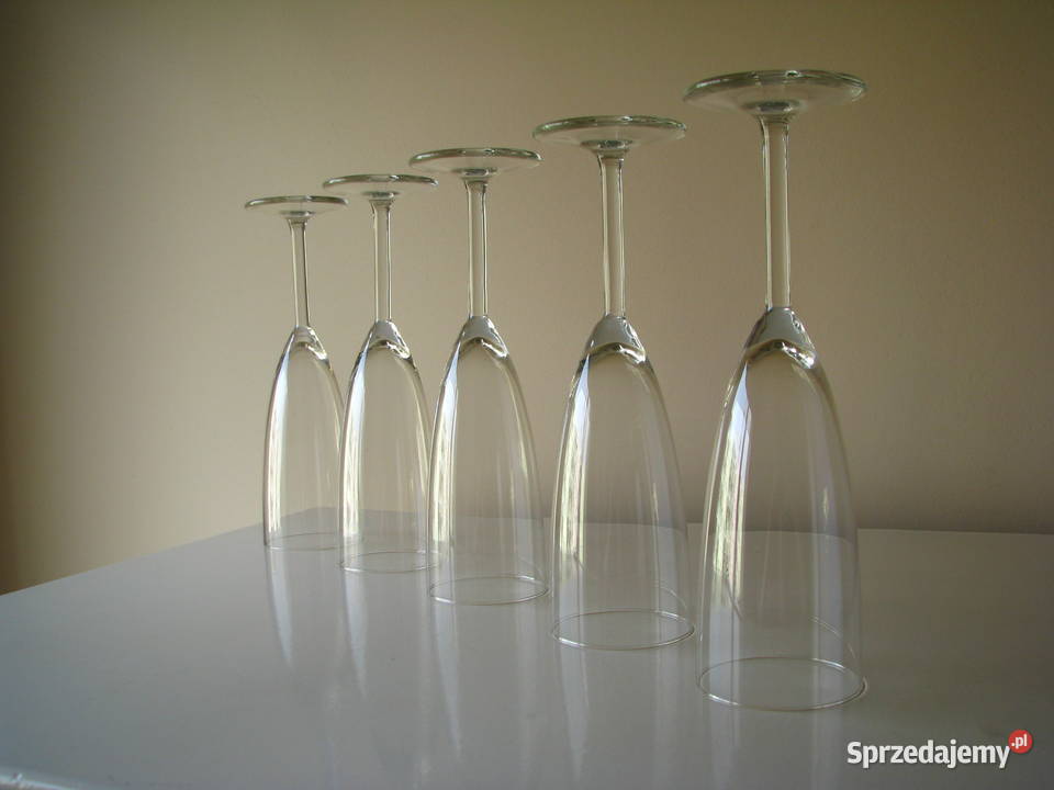 Krystaliczne lampki kieliszki na wino małopolskie Brzegi