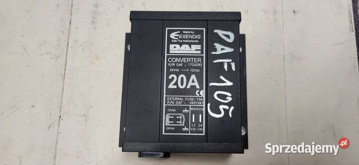 PRZETWORNICA NAPIĘCIA 24V12V DAF XF 105 1726282 Pozostałe pomorskie Mojusz sprzedam