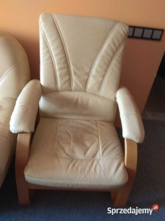 Komplet wypoczynkowy z naturalnej skóry