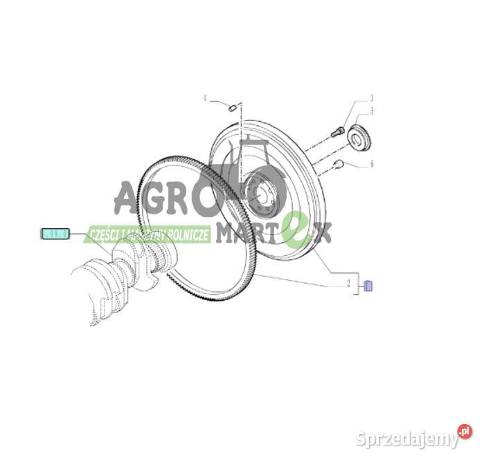 87300082 KOŁO ZAMACHOWE SILNIKA KPL CNH