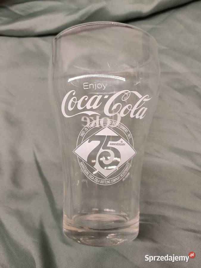 Szklanka Coca Cola Enjoy Coke z 1977 r Głuchołazy