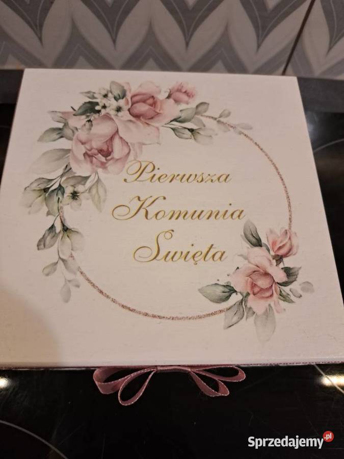 Szkatułka komunijna róże handmade Kędzierzyn-Koźle