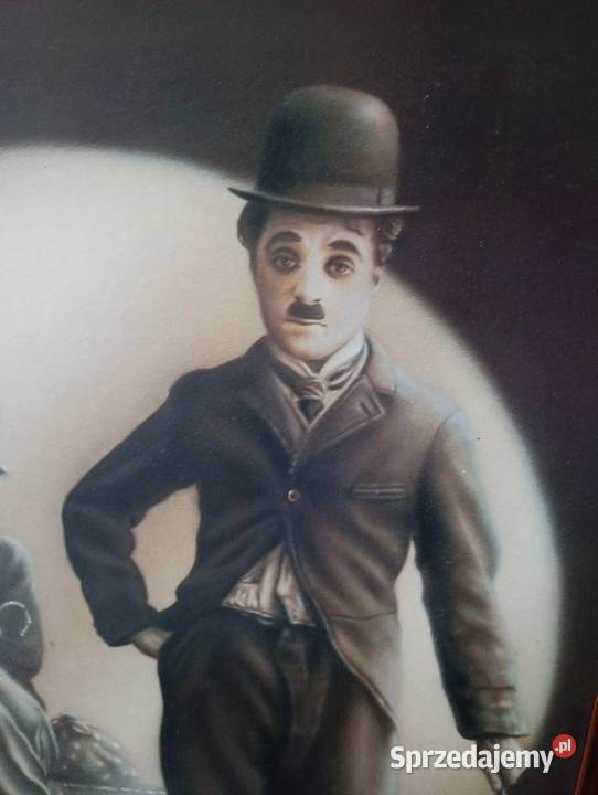 Duży obraz reprodukcja zdjęcia Charlie chaplin