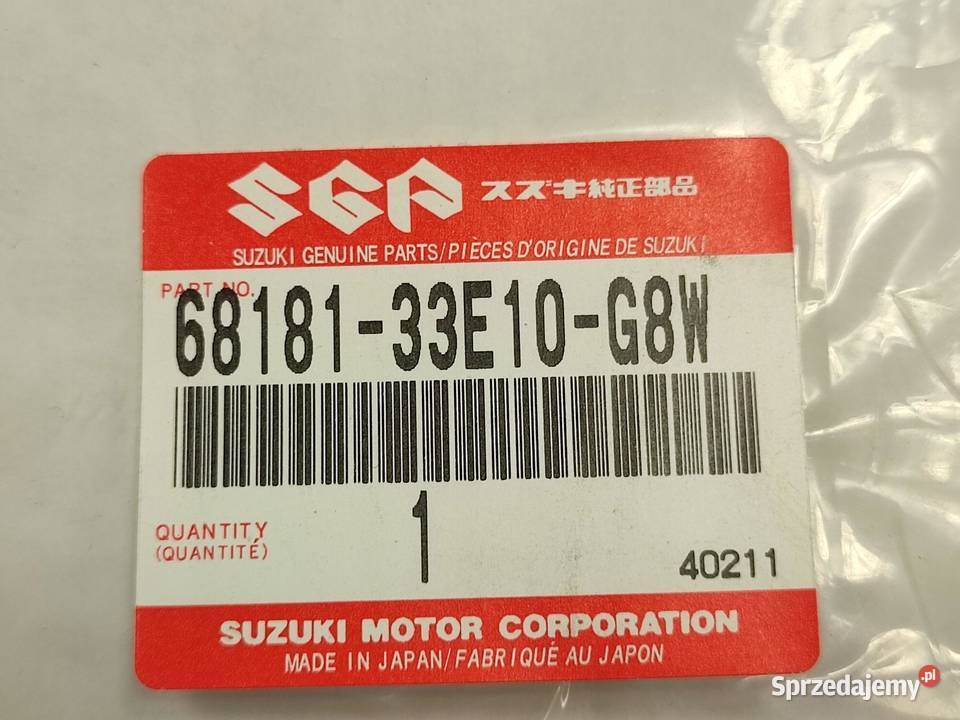 NAKLEJKA GSXR NA LEWY BOCZEK SUZUKI GSXR 750