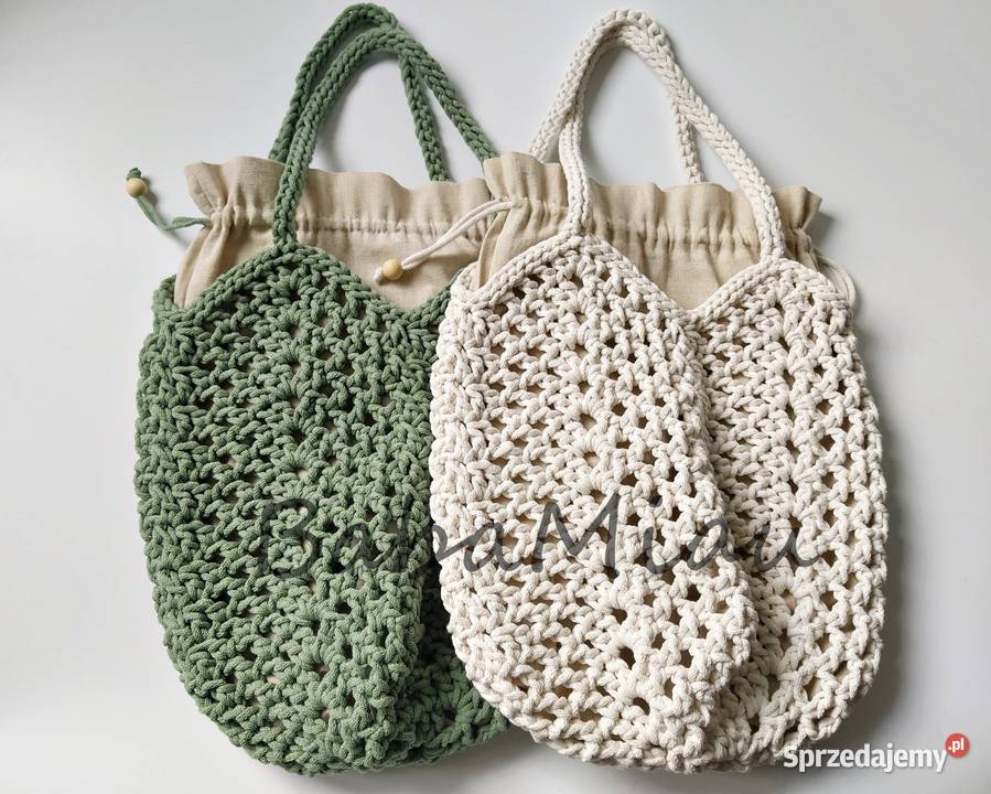 Torba ażurowa w stylu Boho szydełkowa bawełniana Inny rodzaj  Bydgoszcz sprzedam