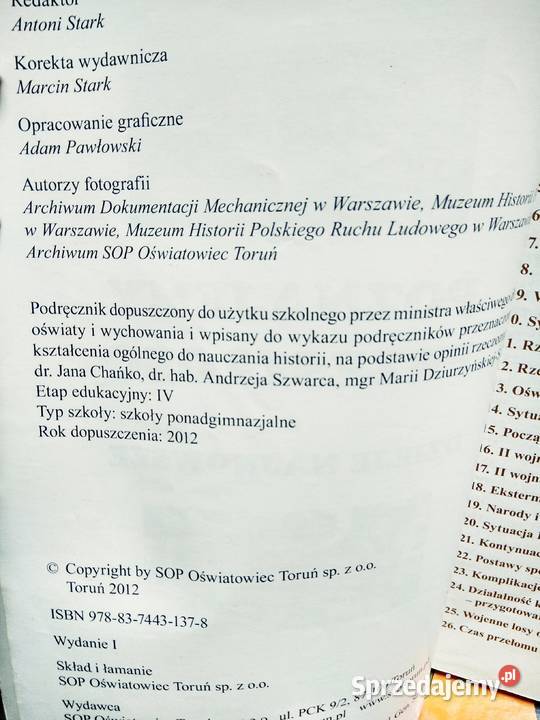 Historia sop poznać przeszłość podręcznik Warszawa sprzedam