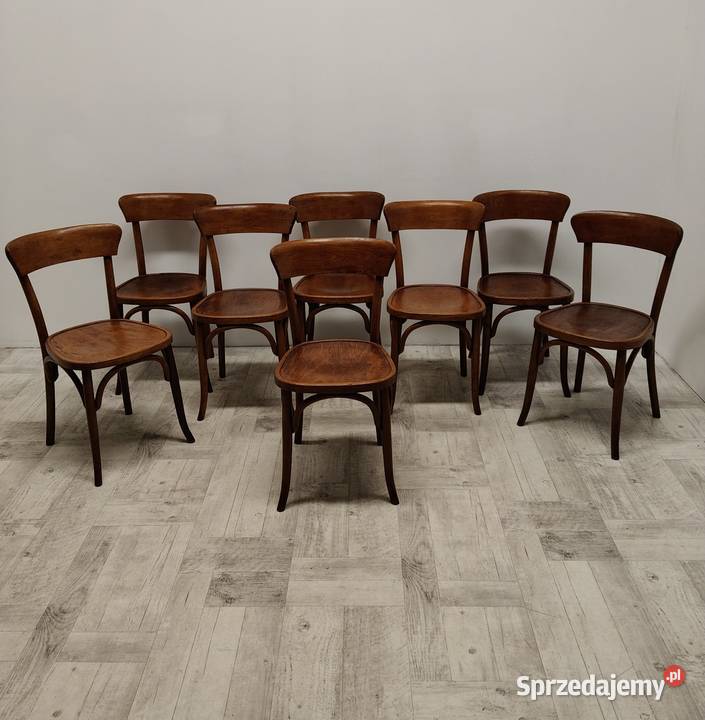 krzesło krzesła Thonet stare gięty buk komplet 8