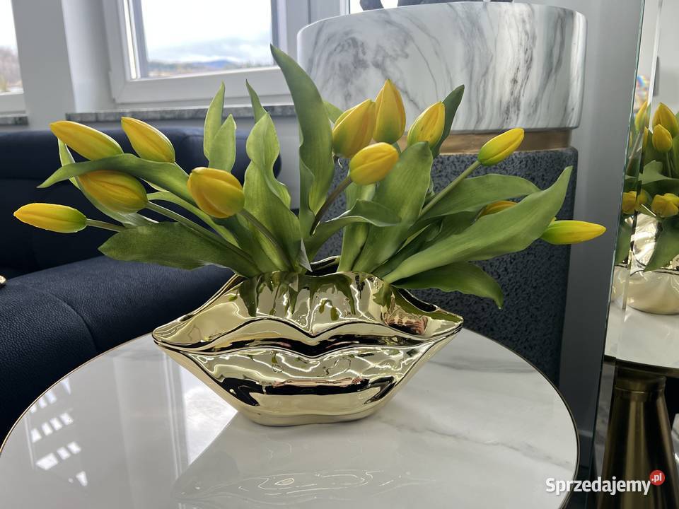 Złoty wazon osłonka usta Golkowice