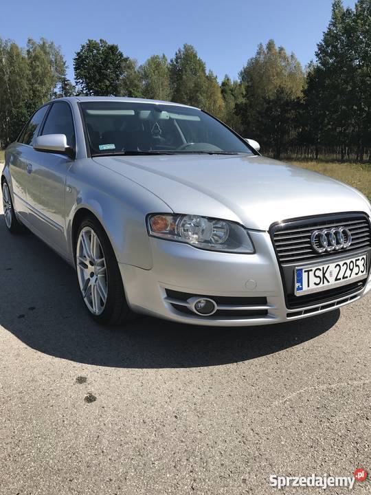 Audi A4 B7 sedan srebrny 6 biegów manual autoalarm