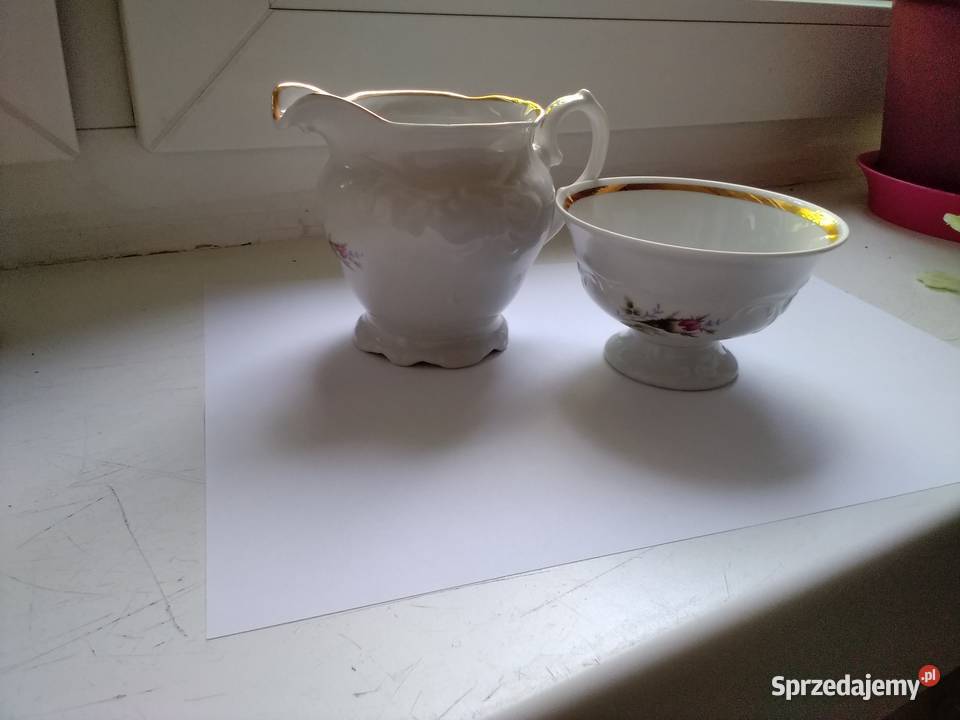 Filiżanki porcelanowe z mlecznikiem Łódź sprzedam