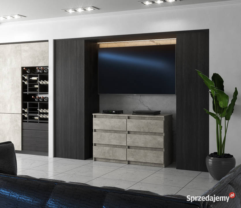 Komoda 6 Szuflad 100 Hugo Nowoczesna Szafka Rtv sprzedam