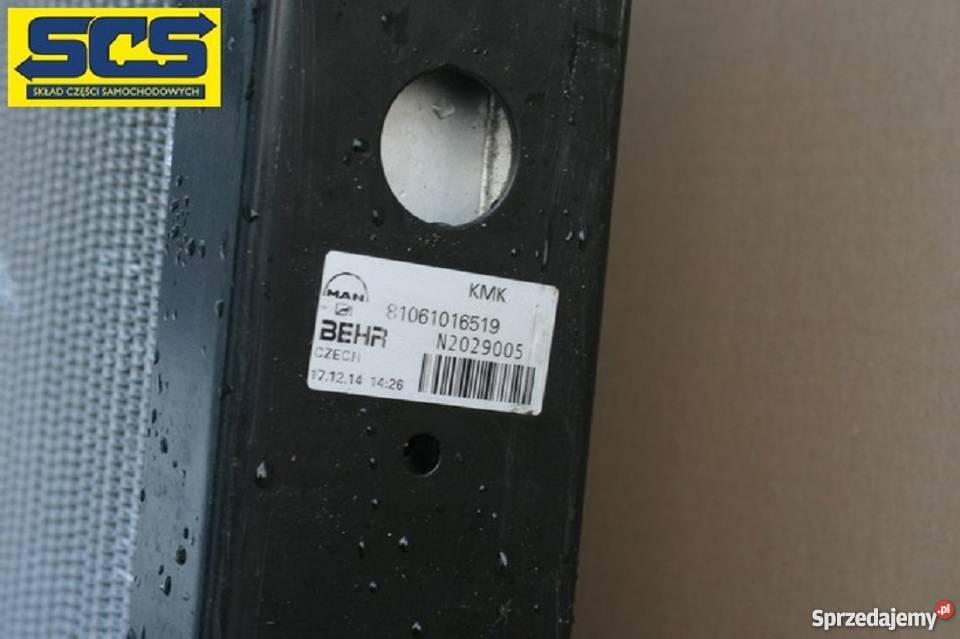 MAN TGX TGS CHŁODNICA WODY 81061016519 WYS 85 Bieleń