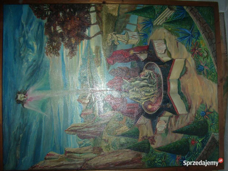 Marek Naszak Obraz olejny Duch fontanny Malarstwo Warszawa