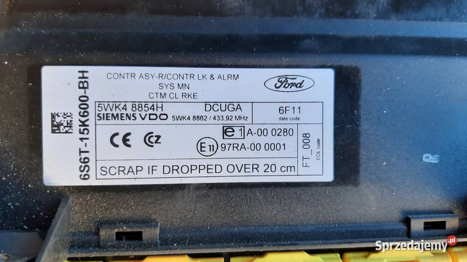 zestaw starrowy Ford Fiesta mk6 13 4S6112A650KC osobowe Dębno