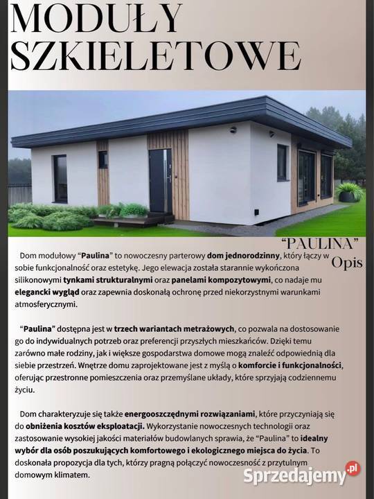 Na sprzedaż DOM Moduł Szieletowy Włocławek