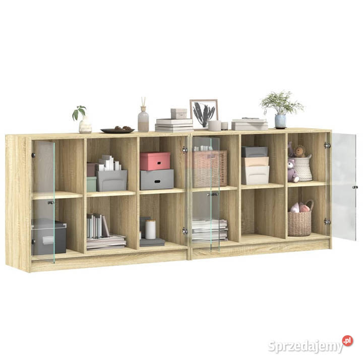 Biblioteczka z drzwiczkami dąb sonoma 204x37x75 Warszawa