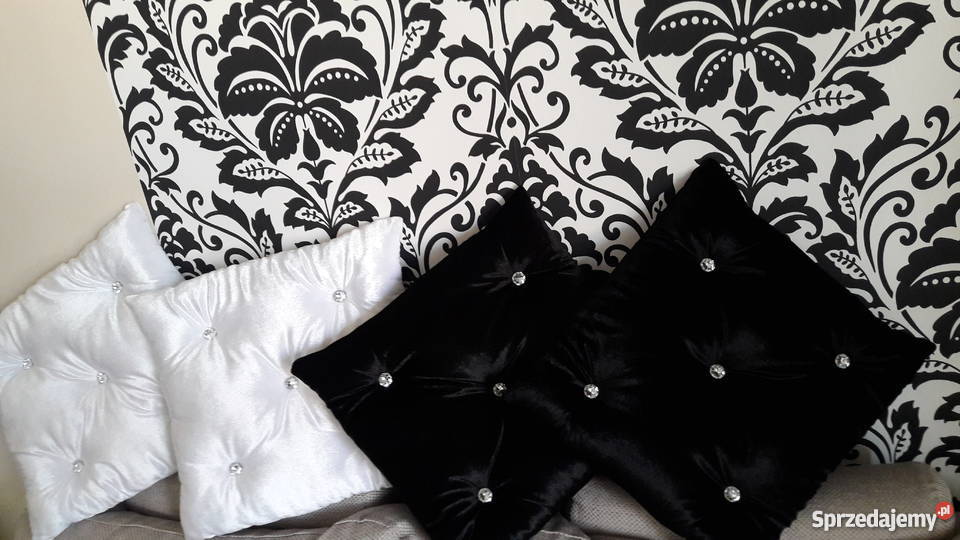 Poduszka srebrna złota Biała czarna glamour odcienie szarości podkarpackie Przemyśl