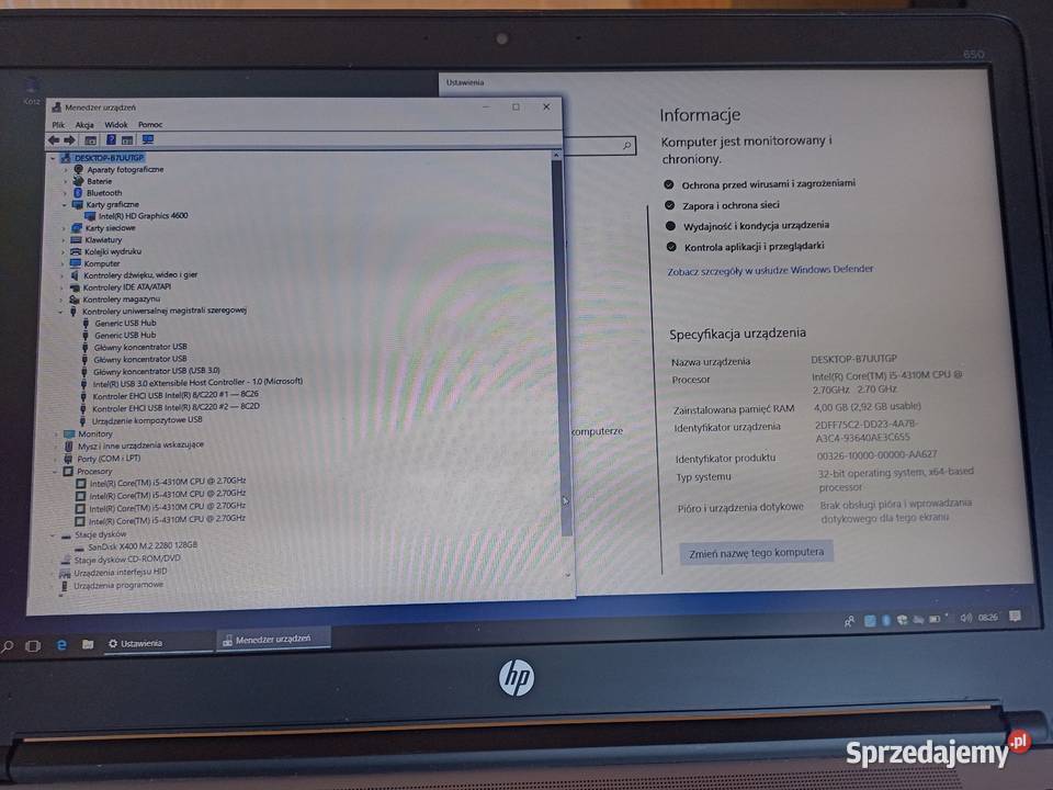 Laptop HP G650i5 tanio Dębica
