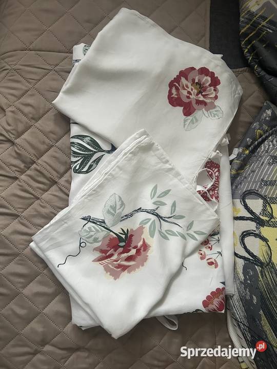 IKEA JATTELILJA Komplet pościeli biały kwiatowy Gliwice sprzedam