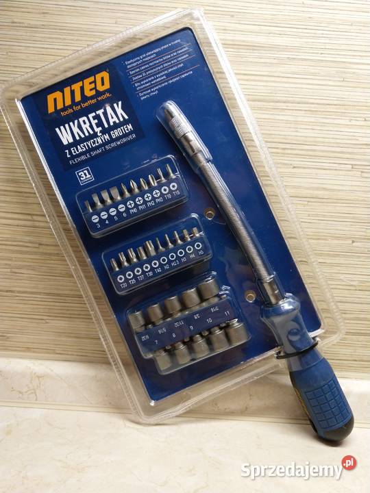NAJTANIEJ Wkrętak z Elastycznym Grotem 31el Bity Zabrze