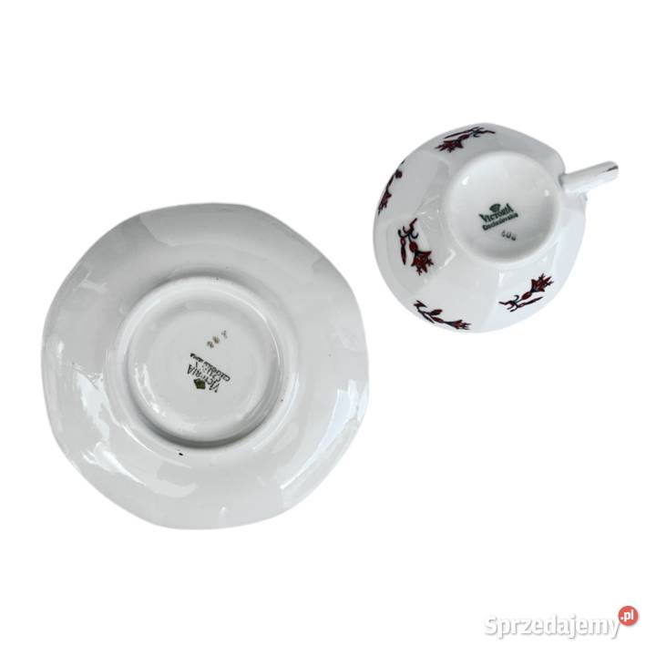 Filiżanka ze spodkiem Viktoria Czechosłowacja mazowieckie Warszawa