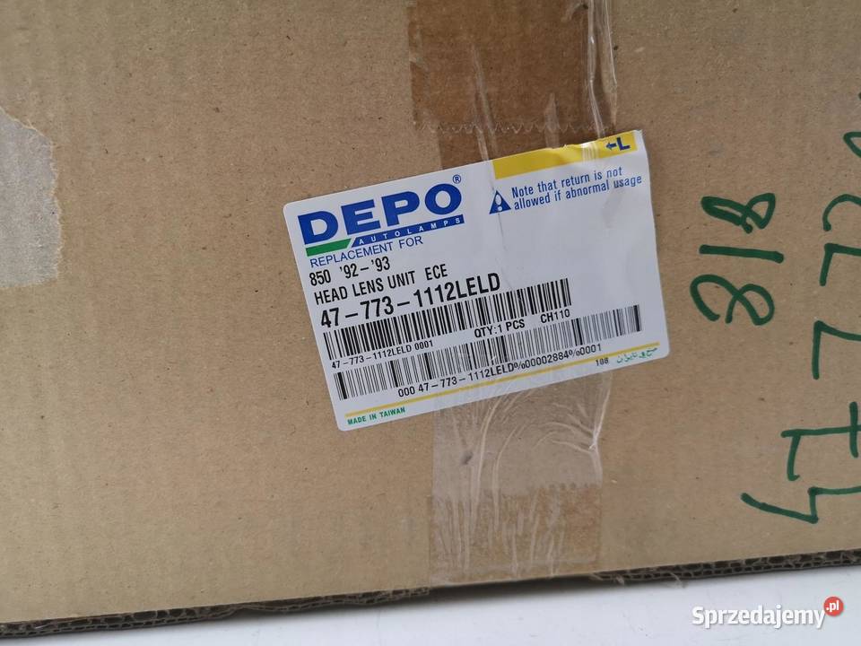 SOCZEWKA SZKŁO REFLEKTORA LEWE VOLVO 850 sprzedam