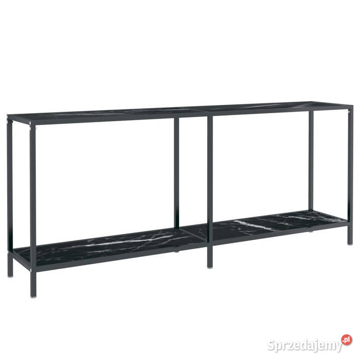 Stolik konsolowy czarny 180x35x755 szkło Warszawa