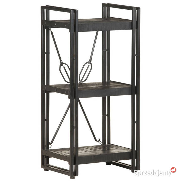 Regał 3poziomowy czarny 40x30x80 lite drewno Regały Warszawa sprzedam