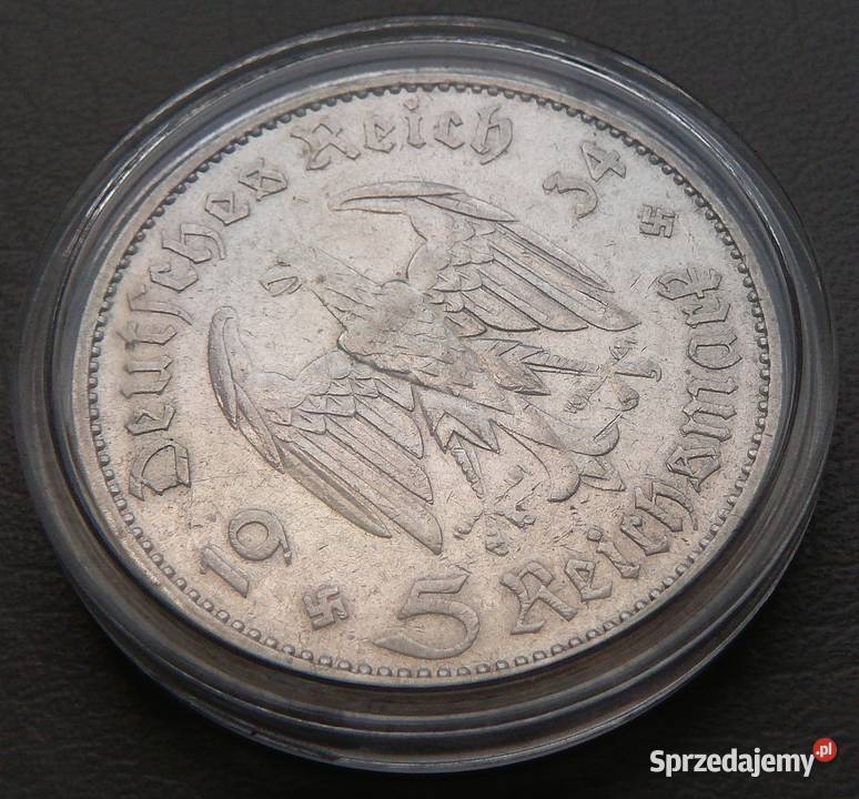 5 Reichsmark 1934 Kościół A Niemcy Szklarska Poręba