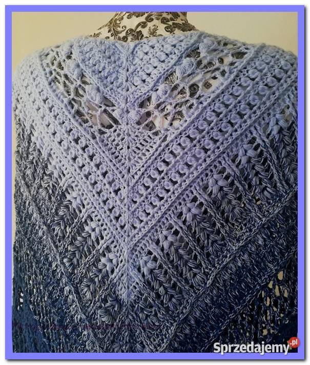 Chusta Ombre rękodzieło na szydełku NOWA