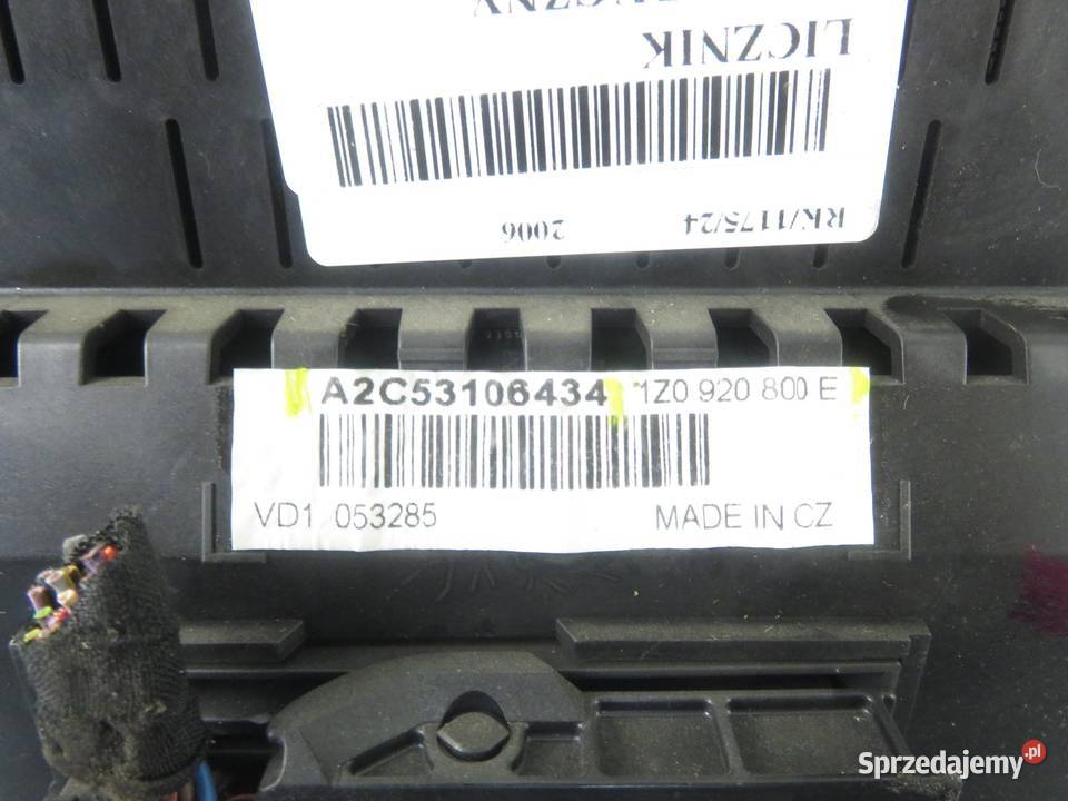 LICZNIK SKODA OCTAVIA II 19 TDI 1Z0920800E Liczniki i zegary