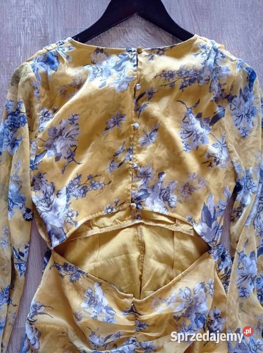 Musztardowa sukienka mini marki ASOS podlaskie Hajnówka