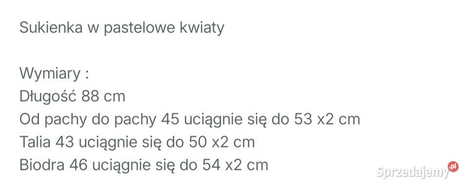 Sukienka w pastelowe kwiaty Tomaszów Mazowiecki