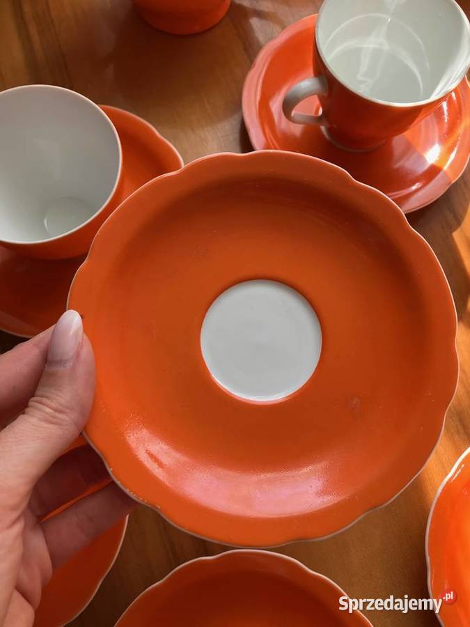 Kompletny serwis kawowy Feston Ćmielów porcelana Nisko