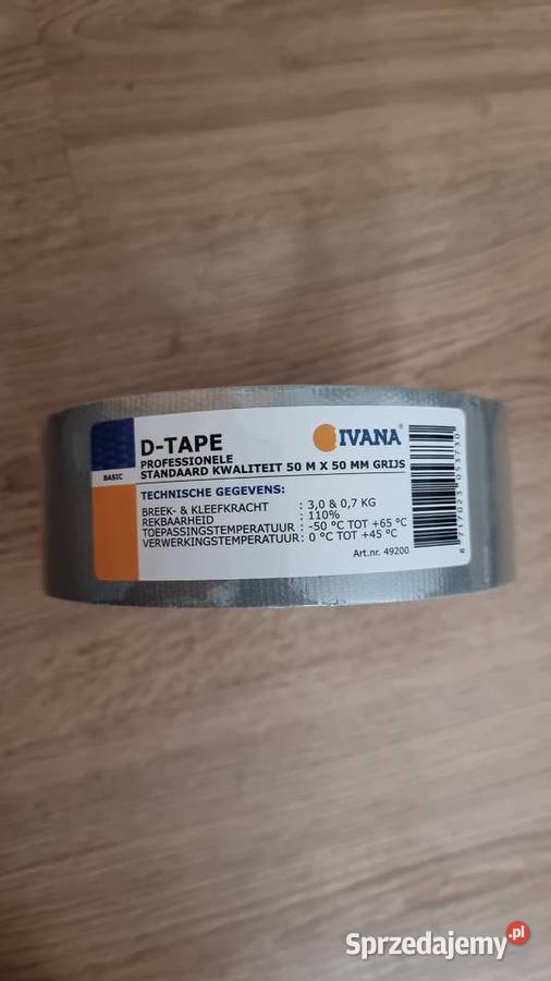 Wodoodporna ivana taśma szara dtape 50 metrow x małopolskie sprzedam