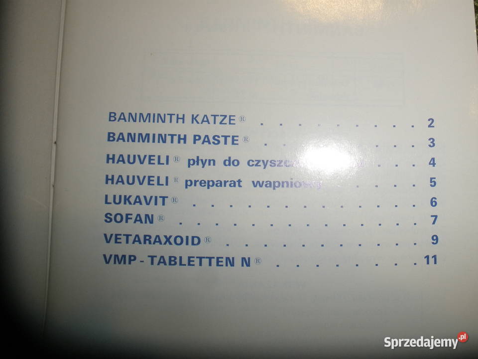 Weterynariabroszura preparaty pfizer Książki naukowe i popularnonaukowe Kraków sprzedam