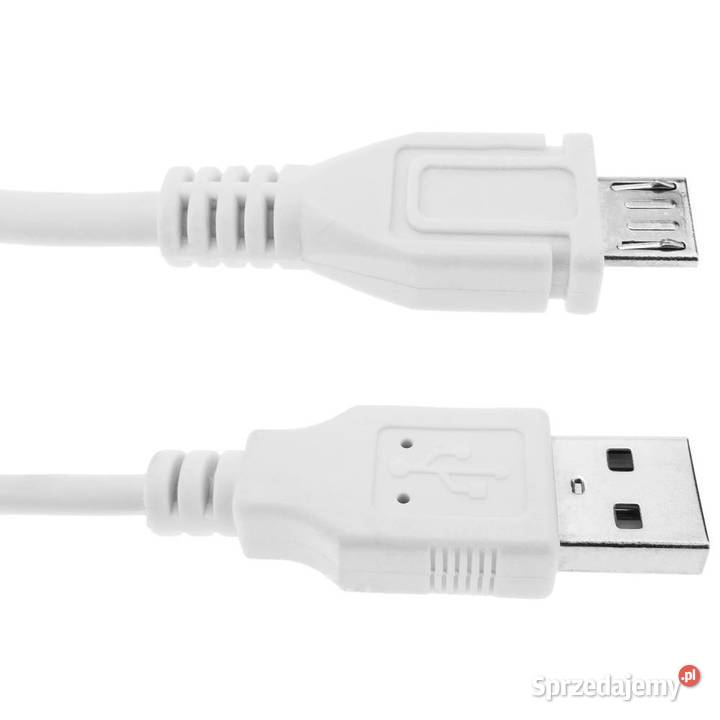 Kabel USB 20 A męski na MicroUSB męski biały 20 Zamość sprzedam